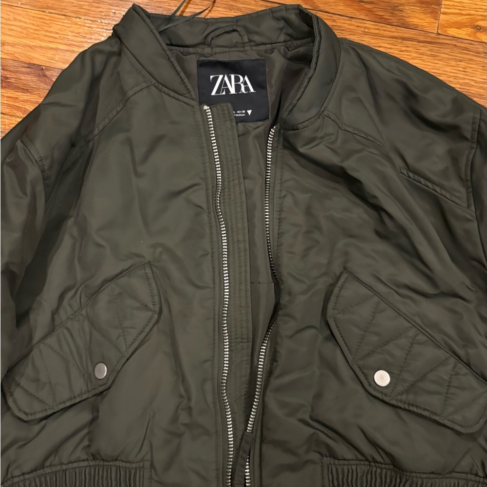 ZARA Olive Bomber Jacket